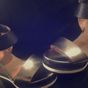 Calvin Klein Metallic Wedge